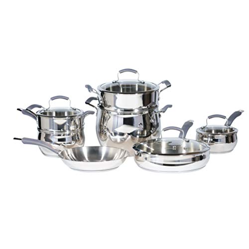 Epicurious Cookware Classic Collection- Induction Dishwasher Safe Oven Safe, 11 Piece Stainless Steel Cookware Set #TOP1