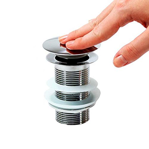 Válvula Click Cromada para Cuba Apoio Pia Lavatório Banheiro V01