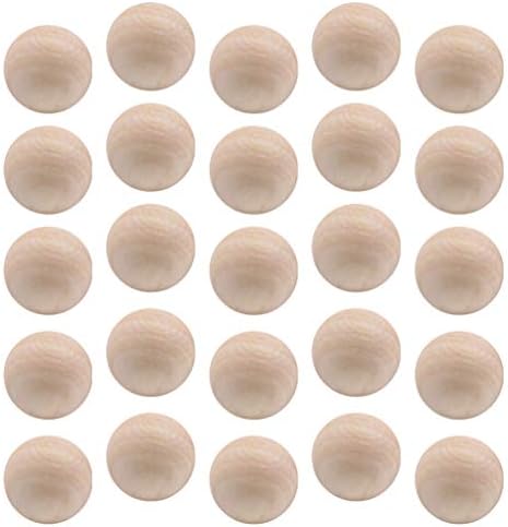 Milisten 300Pcs No Hole Wood Beads 10MM Unfinished Wooden Loose Beads for Jewelry Making Supplies
