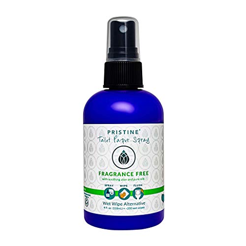 Pristine Toilet Paper Spray: As Seen on Shark Tank, The Planet Friendly, More Natural Alternative to Flushable Wet Wipes - Fragrance Free 4 oz