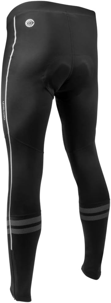 | Men's Windstop Padded Cycling Tights | High-Visibility Reflective Windproof Leggings