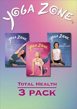 DVD Yoga Zone Total Health 3-Pack (Flexibility and Stress Release / Power Yoga for Strength and Endurance / Weight Loss) [DVD] Book