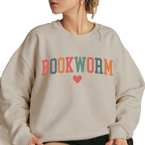 Bookworm Sweatshirt, Cute Teacher Books Lover, ESL, Teachers Reading, Group