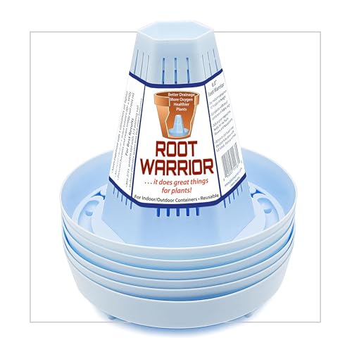 Root Warrior. Medium Set of 6. Air Prune Roots, Prevents Root Rot and Overwatering. Stronger, Healthier Plants. Indoor. Outdoor. Reusable. for All Planters, Containers and Grow Bags.