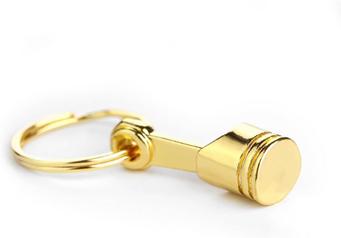 Ciieeo Engine Piston Metal Keychain for Car Key and Bag Pendant
