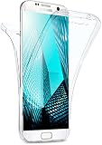 moex Double Case für Samsung Galaxy S6 Edge Plus Hülle Silikon Transparent, 360 Grad Full Body Rundum-Schutz, Komplett Schutzhülle beidseitig, Handyhülle vorne und hinten - Klar