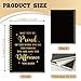 YAZMEEN Thank You Black Gold Spiral Notebook（160 Pages） May You Be Proud of The Work You Do Blank Hardcover Notebook Employee Appreciation Gift Inspirational Gift Retirement Leaving Gift for Coworker
