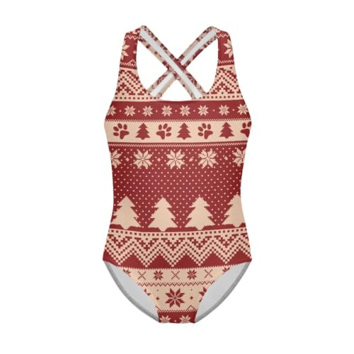 Image of Girls One Piece Cat Swimsuits Quick Dry Cartoon Beach Bathing Suit Crossback Swimwear for Kids 5-14 Years