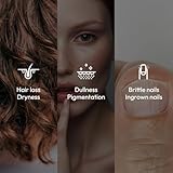 OWNONE Biotin 10000mcg,Supports Healthy Hair, Skin and Nails Vitamins Supplement,Helps Balance Stress Levels and Mood,60 Capsules