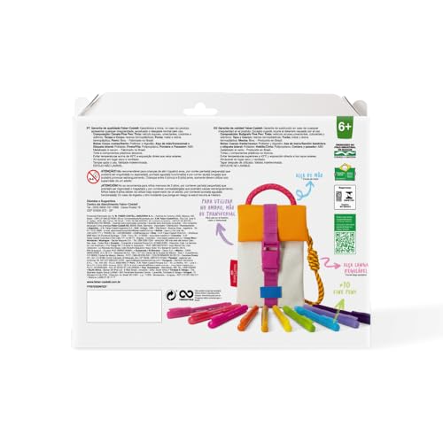 Fine Pen Colors Shoulder Bag Summer Faber-Castell + 10 Canetas Ponta Porosa Fina, 0.4 (2 es/cada) -