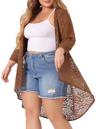 Agnes Orinda Women's Plus Size Cardigan Lace...