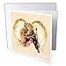 Produktbild 3dRose gc_6501_2 Grußkarte "Engel mit Harfe  Sepia mit Sternen", 15 x 15 cm, 12 Stück