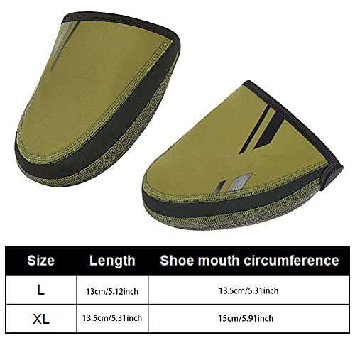 Anwangda 1 paire de protège-orteils de cyclisme - Coupe-vent - Élastique - Pour l'extérieur - Pour homme et femme - Thermal chaud - Pour vélo de course VTT - Bottes de route - Taille : L - Image 3