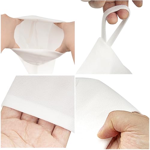 SevenFish 3 Pack White Christmas Stockings 18 Inch Soft Plush Xmas Stocking for Christmas Holiday Xmas Gift Hanging Fireplace Decorations