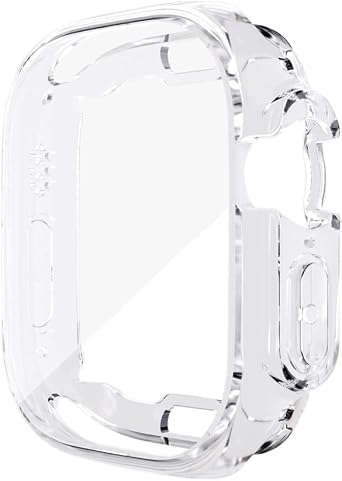 Case for Apple Watch Series 8 7 41MM 45MM 6 5 4 40MM 44MM Bumper Soft TPU Protective Cover for Apple Watch Ultra 49MM Case 2022 Color Clear, Size Series 8 45MM
