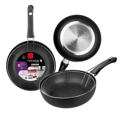 Freidora - freidora de inducción de 26 cm, rápida y eficiente, potencia de 2000W, diseño en acero inoxidable, fácil de limpiar y usar.