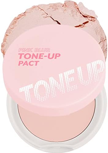 I'M MEME Compact - Tone-up Pact | With Calamine Powder, Pink Blur Effect, Mattify Skin, Pressed Powder, Gift, 0.35 Oz 