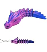 Amposei Bone Dragon Keychain, 3D Printed Dragon Keychain, Dragon Pendant Keyring, Dragon Year Orn...
