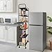 Seadasyoon 10in 6 Tier Slim Storage Cart with Wheels, Narrow Space Rolling Shelving Unit with Handle, Metal Wire Mobile Organizer Rack for Kitchen Bathroom Office Laundry