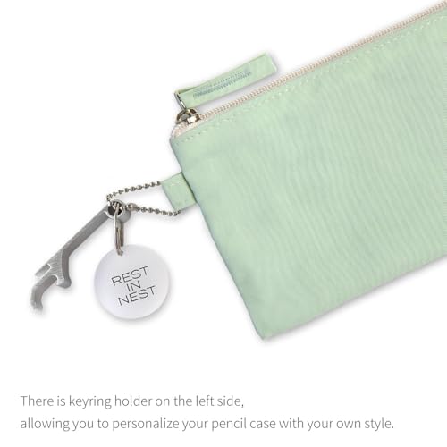 Image of Monolike Archive 247 Flat Pen Case, Mint - Pencil Pouch, Portable Pencil Bag, Pencil Case, Office Pouch case, Pen case