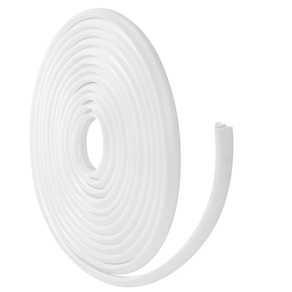 Guarnizione per porta e finestra, 15m Bianco Guarnizione gomma finestra alluminio, finestre in PVC guarniziones gommas, Guarniziones per Porta Finestra, per portes e finestre in LegnoAlluminio.