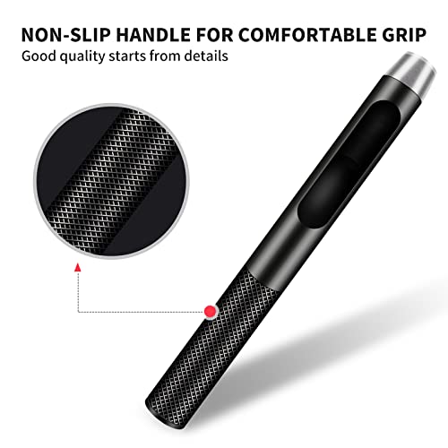 6PCS Leather Hole Punch Set (1.5mm-5mm) | Industrial Grade Stainless Steel Belt Hole Puncher for Leather Craft, Watch Bands, Gasket Belts | Hand-Polished Sharp Blades & Durable Design