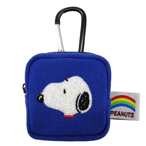 ナカジマコーポレーション スヌーピー カラフル カラビナミニポーチ ブルー 206466-25