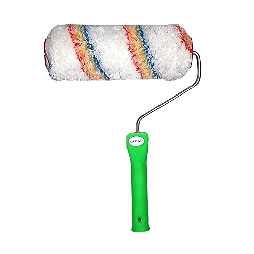 Image of KAPIL Painting Tools Combo of 1 Premium Paint Tray 14 inchX12 inch for 9 inch Paint Rollers, and 1 KAPIL Wall Paint 9 INCH Acrylic Cotton Roller (Premium) - Rainbow Colour