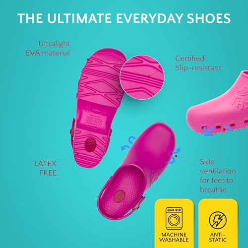 CALZURO Lights - Lightweight Work Clogs - Non Slip Work Shoes for Men and Women - Slip Resistant Kitchen Shoes, Garden and Nursing Clogs -2