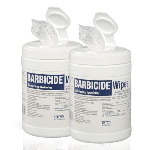 BARBICIDE Disinfecting Wipes - EPA-Registered Broad Spectrum Disinfectant wipes for Salon and Home |...