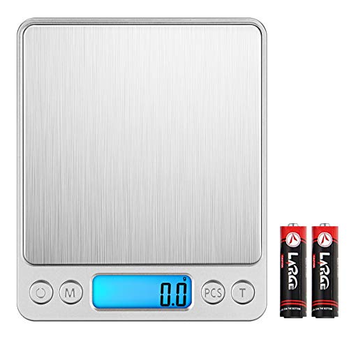 ORIA Digital Kitchen Scale, Food Meat Scale, 3000g/ 0.01oz/ 0.1g Precise Graduation, Mini