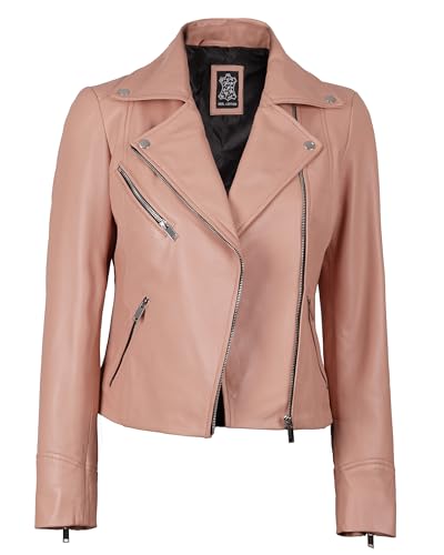 Image of Blingsoul Womens Real Leather Jacket - Asymmetrical Leather Jackets for Women