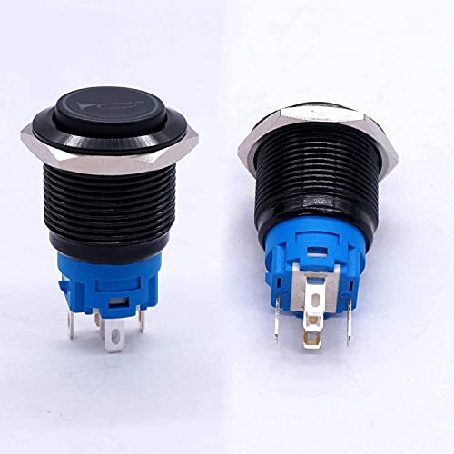 Interrupteur bouton poussoir 19mm pour l'aménagement de van et console 12V - 6