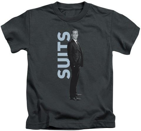 Suits Legal Drama Series Monotone Harvey Specter Standing Little Boys T Shirt T