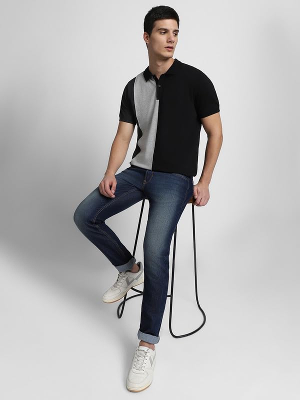 Image of Dennis Lingo Men's Cotton Polo Neck Tshirt, Regular Fit Half Sleeve