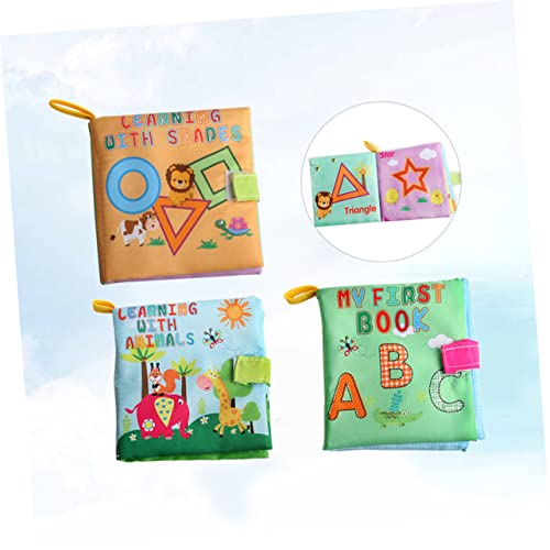 TOGEVAL 3 Pçs Livro De Pano De Bebê Livros De Bebê Livros De Aprendizagem Infantil Livro De Pano Par