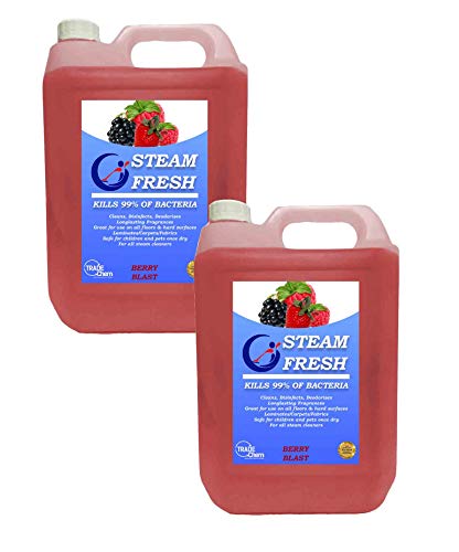 2 x 5L STEAM CLEANING DETERGENT SOLUTION - STEAM CLEANER FLUID FOR ALL MACHINES INC VAX - BERRY FRESH