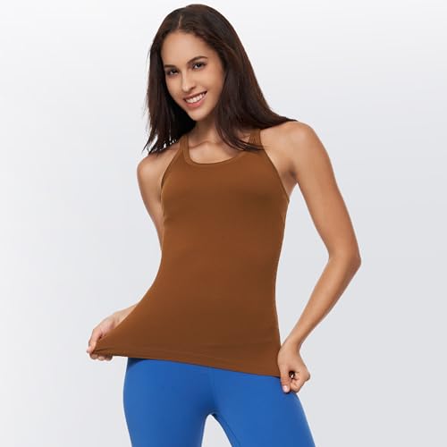 Image of sphinx cat Yoga Racerback Tank Top for Women with Built in Bra,Women's Padded Sports Bra Fitness Workout Running Shirts