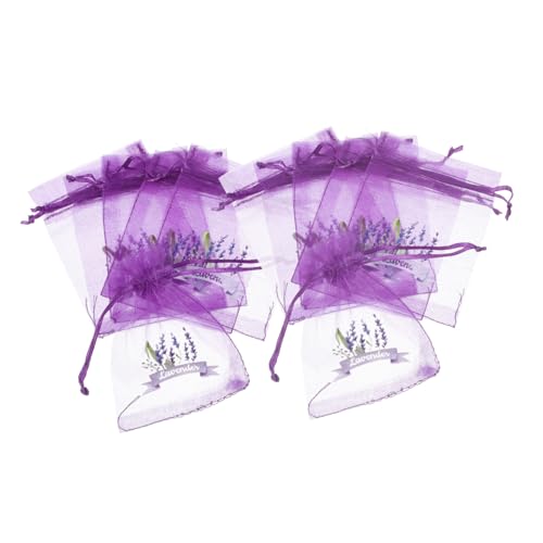 Happyyami 20pcs Empty Lavender Sachets for Storage Drawstring Bags for Jewelry and Spices Versatile and Charming Lavender Bags for Home and Party Use