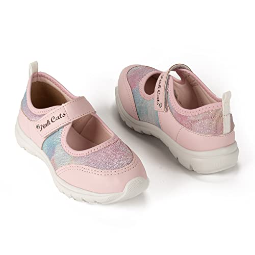 Tênis casual Infantil Pink Cats, Branco e Rosa