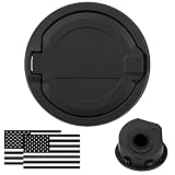 Fuel Filler Door Cap Black Gas Cover Cap Compatible with Jeep Wrangler 2018-2022 JL & JLU 2 door and