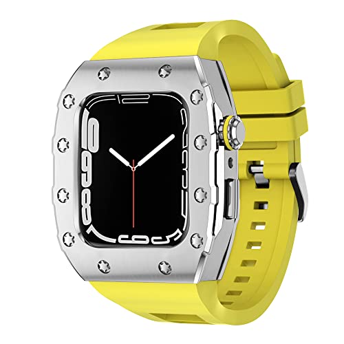 Protéger Apple Watch 45mm avec style grâce au boîtier antichoc en métal et bracelet souple