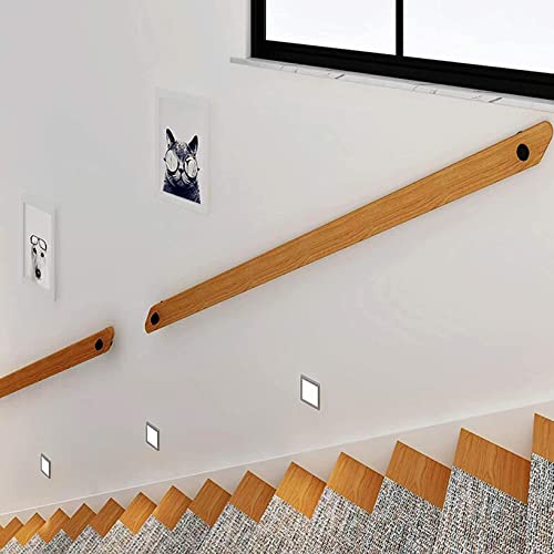 Modern Stairs Handrails Railing,Indoor & Outdoor Wall Mounted Solid Wood Non-Slip Staircase Handrails,For Villa Loft Corridor Attic Safety Railing Stairs.(Size:220Cm) #TOP3