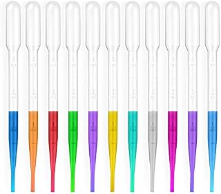 100 Pcs 3ml Transfer Pipettes, Annhua Disposable Plastic Dropper Pipettes, Transparent Measuring Pipettors for Perfume, Essential Oil, Paint, Makeup Tool and Lab