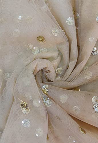 themilestocks Woman's Embellished Net Dupatta Scarf Shawl Wrap Soft Indian Bridal Wedding4