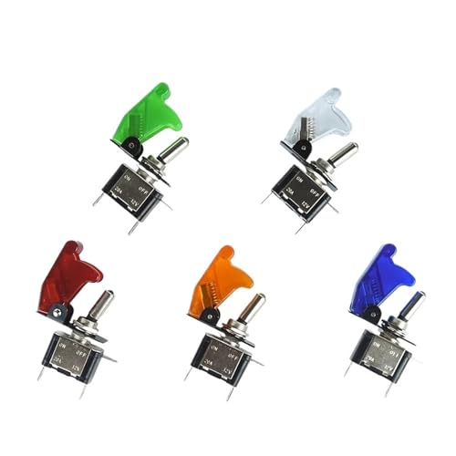 Interruptor de palanca 12V con cubierta verde de alta resistencia para paneles de control 3