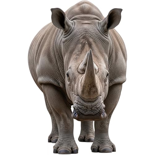 Image of Rhino 6FT Life Size Cardboard Cutout Standup, 1 PC, for Events | Animal Decoration for Party Decor, Birthday Parties, Photoshoots & Holiday Themes