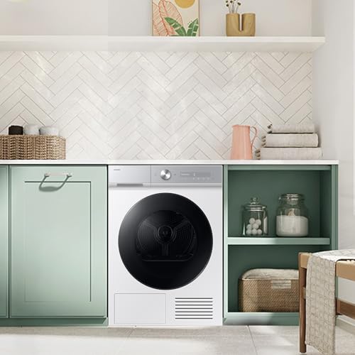 Samsung DV90DB8845GHU2 Wärmepumpentrockner DV8400D, 9 kg, EEK: A, AI Wäschetrockner mit Klartext-Display, AI Dry+, QuickDrive, SuperSpeed, Super Leise Programm, SmartThings-App, Weiß