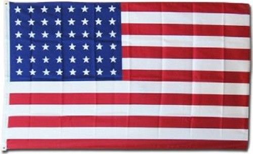 Moon Knives 3x5 USA United States 48 Stars Flag 3x5 Banner Brass Grommets 48 Star USA - Party Decorations Supplies For Parades - Prime Outside, Garden, Men Cave Decor Flag