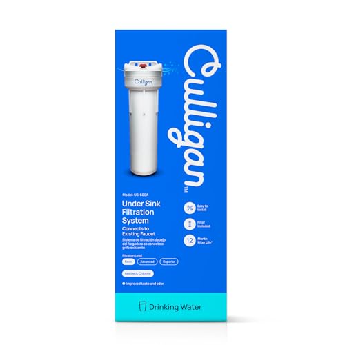 Culligan US-600A Under-Sink Water Filtration System – Water Filter Reduces Chlorine Taste & Odor – Includes D-20A Cartridge, Mounting Hardware & Wrench – 1,000 Gallon Capacity - Thumbnail 2